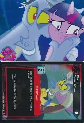 MY Little Pony Series 3 Foil Card Discord #F61 & #1 F CCG Gaming Discord Card • £85.47