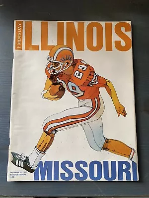 Missouri Vs Illinois Football Program September 20 1975 • $17.99