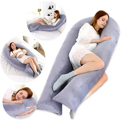 $38.29 • Buy US Pregnancy Pillow(2 Sideds)-U Shaped Maternity Body Pillow With Cooling Cover
