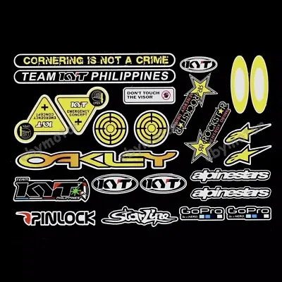 Motorcycle Helmet Emblem Decals For Shoei Bike Track Reflective Stickers • $11.88
