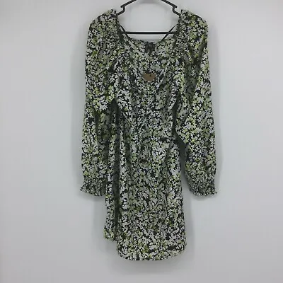 VERO MODA Black Dress Womens Size Medium Long Sleeve Floral Spring Summer NEW  • $4.99
