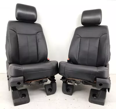 2011-2016 Ford F250 F350 F450 Lariat Front Bucket Seats Power Heated Cooled Blk • $1999.99