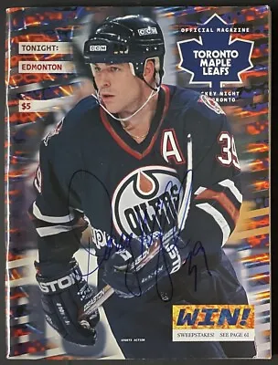 1998 Maple Leaf Gardens Doug Weight Autographed NHL Program Edmonton Oilers • $20