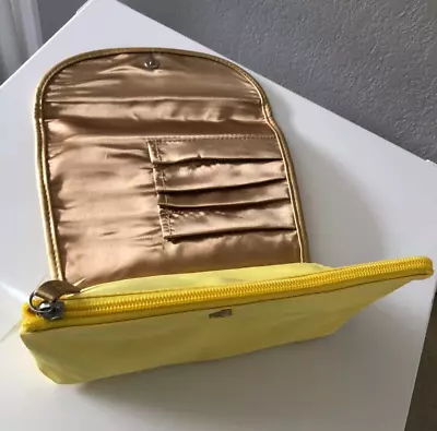 Nordstrom Cosmetic Makeup Bag Makeup Brush Case Yellow ~ Brand New • $10.99