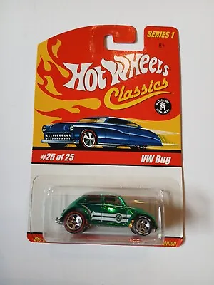 HOT WHEELS Front Tire ERROR Classics Series 1 VW Bug GREEN #25/25  • $199.99