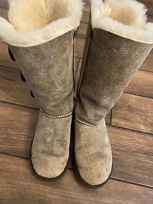 UGG  Womens Size 7 Bailey Button Triplet Tall Winter Boot  S/N 3049 • $29.99