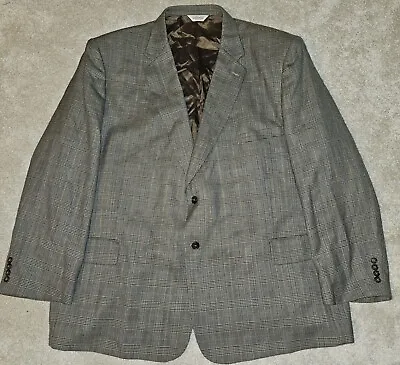 Joseph & Feiss Blazer Gray 100% Wool Sport Coat Jacket Big & Tall 56R EUC • $25