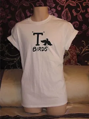 T BIRDS 1950's THEME FANCY DRESS GREASE IS THE WORD MENS WOMENS T SHIRT • £7.99