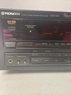 Vintage Pioneer VSX-501 Receiver 100 Watts Per Channel-Receiver Only Tested • $60