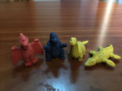 Bundle Of 4x Vintage Japanese Dinosaur Erasers 🦖 • £4.50