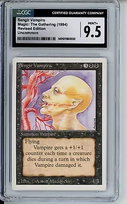 MTG Sengir Vampire Revised Edition 3rd CGC 9.5 Mint+ 1993 Magic The Gathering • $49.95