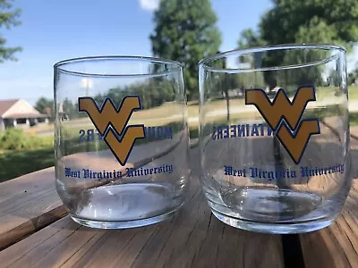 Pair Of Vintage West Virginia Mountaineers Whiskey Glasses • $8.99