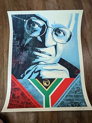 Shepard Fairey - Desmond Tutu - 2022 Print Obey Giant Portrait Nelson Mandela • $160