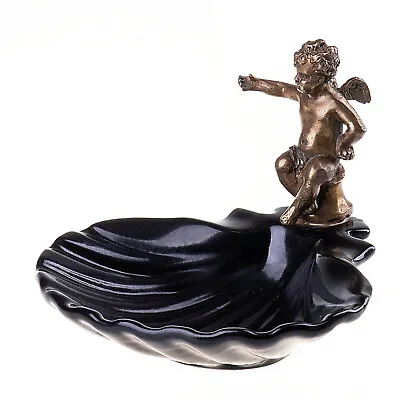 £50.92 • Buy Soap Dish Angel Porcelain Bronze Soap Tray Antique Vintage Seashell 20247