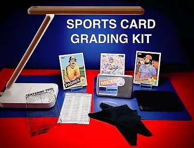 Premium Sports Card Grading Kit Magnifier LED Lamp Centering Tool USA SELLER • $39.95