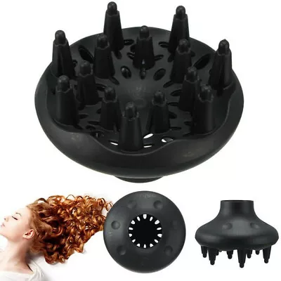 Blower Diffuser Tool Hairdressing Curly Professional Hair Dryer Salon Black • $11.47