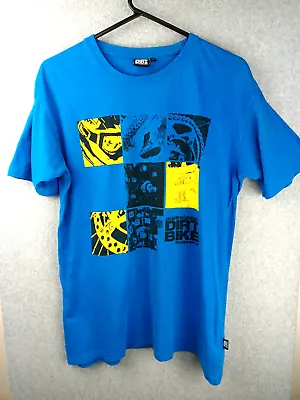 Australasian Dirt Bike Magazine Graphic T-Shirt Size M Short Sleeve Blue • $14.50