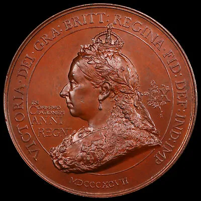 PCGS SP64 1897 Great Britain Queen Victoria Diamond Jubilee Medal 76MM • $695