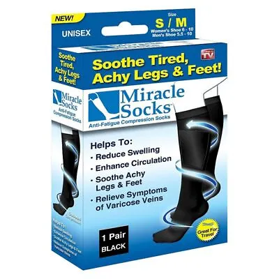 Miracle Socks Anti-Fatigue Compression Socks ~~~ As Seen On TV® • $9.99