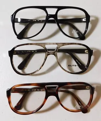 Vintage 3 Pc. Lot ELITE OPTICAL Kirk Asst. Colors 52/18 Eyeglass Frame NOS #J2 • $11.99