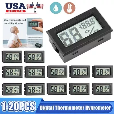 5-20 X Mini Digital LCD Thermometer Hygrometer Indoor Temperature Humidity Meter • $5.75