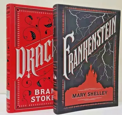 DRACULA By Bram Stoker FRANKENSTEIN By Mary Shelley Soft Leather Bound Brand NEW • $38.95