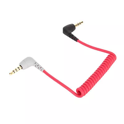 3.5mm To 3.5mm TRRS Cable Male To Male Coiled Right Angle 3.5mm Mic Patch Co OCH • £6.16