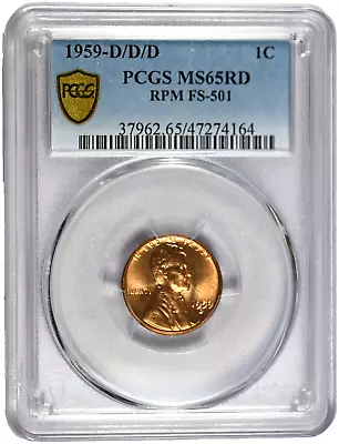 1959-D/D/D PCGS MS65RD RPM FS-501 Lincoln Cent-CONECA Top 100 Coin • $79.99