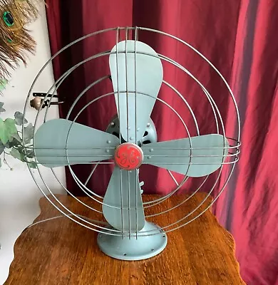 Vintage GE Fan Oscillating Sea Foam Green 3 Speeds Works Great! • $646