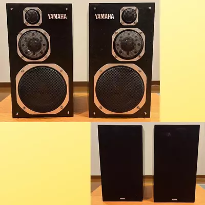 YAMAHA NS-1000MM Speaker Black Pair Tested Used Shipping From Japan • £236.75