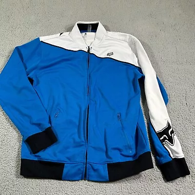 Fox Racing Active Mens L Full Zip Collared Jacket Sweatshirt Motocross Biking • $22