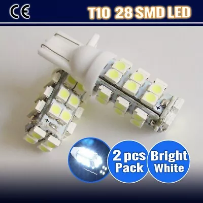 2 X T10 28 Led Light 5050 Smd Led Parker Light /wedge Light -ultra Bright White • $5.95