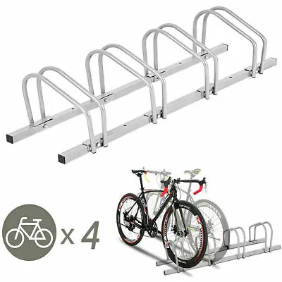 4 Bike Bicycle And Scooter Stand Parking Storage Indoor/Outdoor Organizer Rack • $34.99