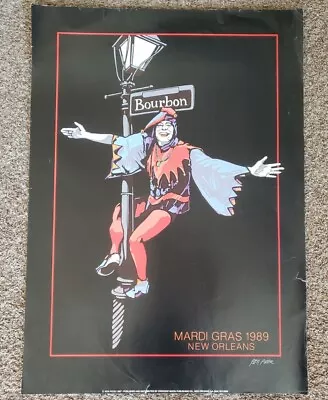 RARE Mardi Gras 1989 New Orleans 50th Anniversary Poster By Ron Picou  • $19.99