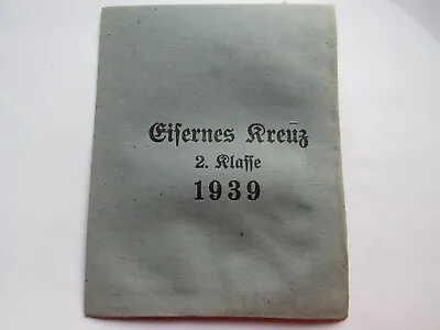 £12 • Buy German Issue Envelope For The WWII 1939 Iron Cross 2nd Class Medal