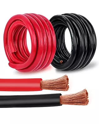 4 Gauge Battery Cable Copper Wire 15FT Red+15FT Black 4 AWG • $65