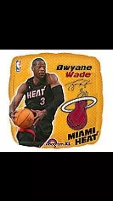 Dwayne Wade Miami Heat Basketball 18  Birthday Party Mylar Foil Balloon BB11 • $5.59