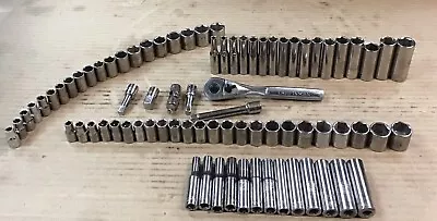 Vintage CRAFTSMAN USA 80 Piece Socket Lot SAE & Metric 1/4  Drive - Used • $69