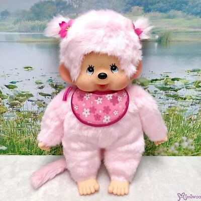 242405 Monchhichi L Size 45cm Plush Cherry Blossom Pink Girl ~ RARE ~ Mimiwoo • $238.88