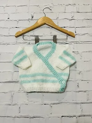 Baby Boys 0-3 Months Clothes Cute Hand Knitted  Cardigan*We Combine Postage* • £4.50