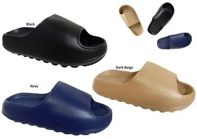 Soft & Comfy Slip On Slider Sandals Casual Beach Pool Unisex Holiday Size 40-45 • £8.98