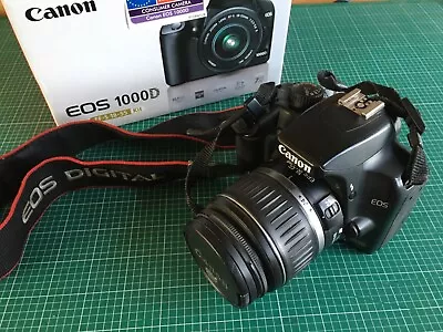 Canon EOS 1000D / Rebel XS 10.1MP  Digital SLR  Camera - Black 18-55 Lens • £150