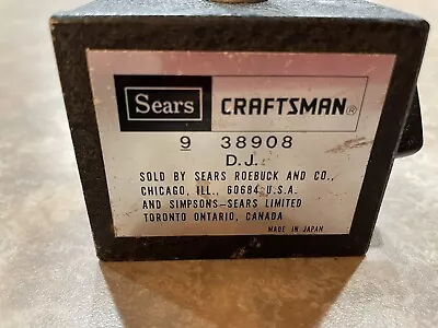 Vintage SEARS Craftsman Magnetic Dial Indicator Base D.J. 38908 Japan • $25