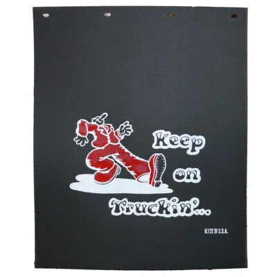 $103.99 • Buy Keep On Truckin'  Black  24  X 30  Poly Semi Truck Mud Flaps - Pair 