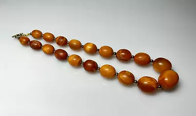 50.5 Grams Antique Natural Baltic Kahraman Amber Beads Necklace. • $4700