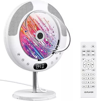 TODANGAI Bluetooth CD Player Circular Wall Mountable CD Player For Home With FM • $69.99