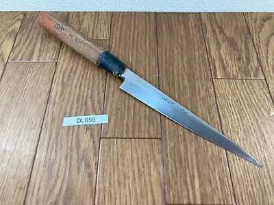 Japanese Chef's Kitchen Knife Yanagiba Vintage HAND MADE Japan 157/300mm DL659 • $132.42