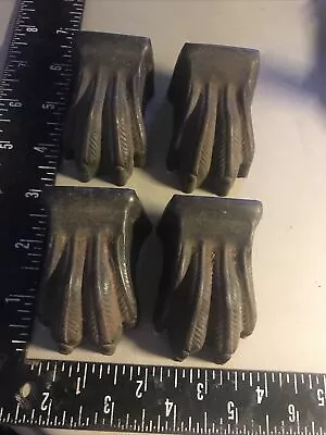 Industrial Salvage 4 Vintage Metal Lion Claw Table Feet Caps • $24.98