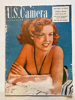 1949 US Camera Magazine Pinup Girl Beach Model Vintage Hollywood • $22.99