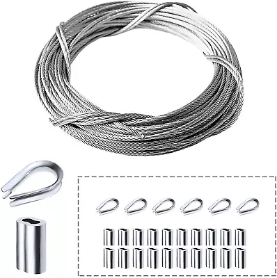 Stainless Steel Wire Rope 316 Marine Grade Cable Railing Kit Aircraft Wire • $11.31